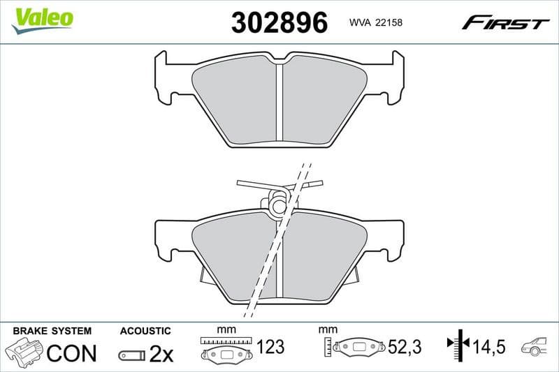 Brake Pad Set, disc brake ESSENTIAL 302896