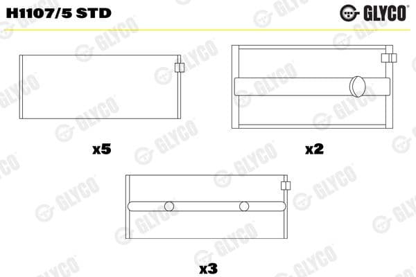 Crankshaft Bearing H1107/5 STD