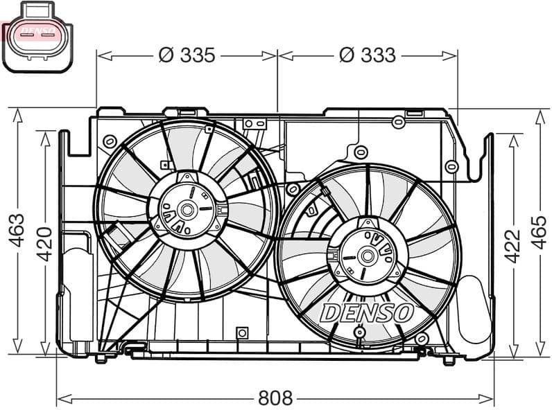 Fan, engine cooling DER50002