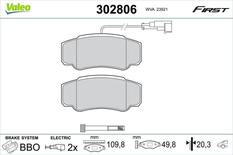 Brake Pad Set, disc brake ESSENTIAL 302806