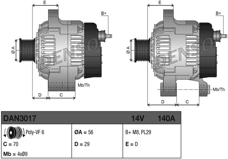 Alternator DAN3017 - image 3