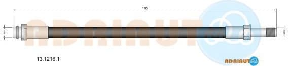 Brake hose rear 13.1216.1