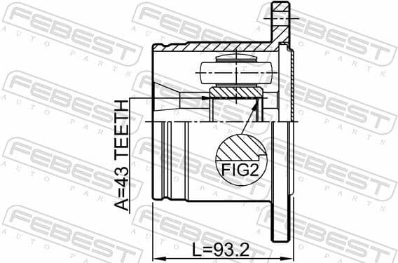 Joint Kit, drive shaft 0411-V75RR - image 2