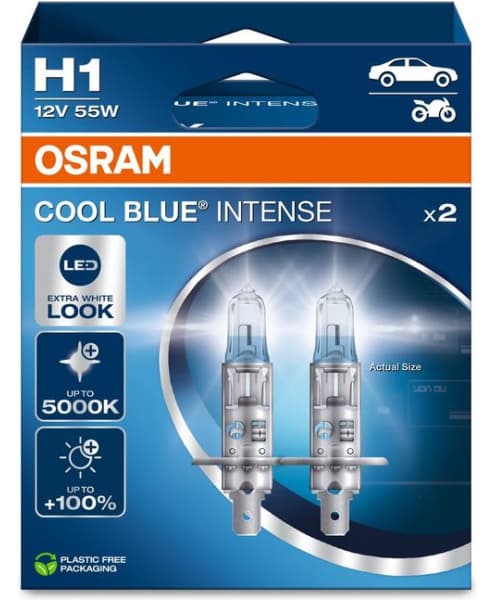 Osram Bulbs H1 12V CoolBlue Intense NextGen kompl. 2vnt - Autoera