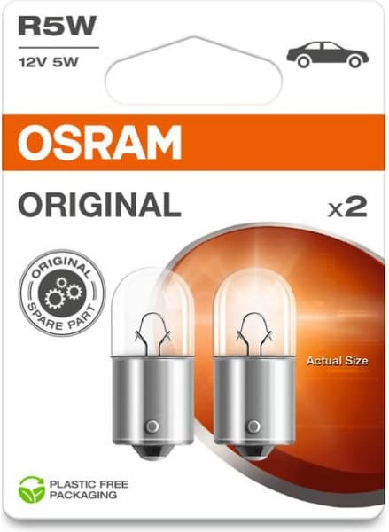 Osram Bulbs R5W 12V BA15S LF UNV1 2vnt - 5007-2BL