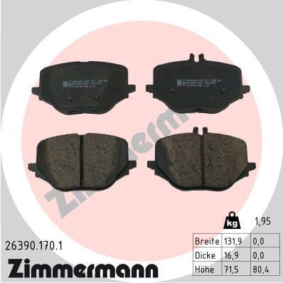 Brake Pad Set, disc brake 26390.170.1