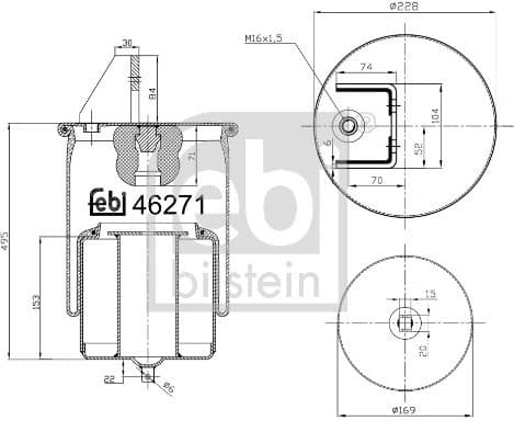 Bellow, air suspension 46271