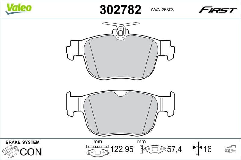 Brake Pad Set, disc brake ESSENTIAL 302782
