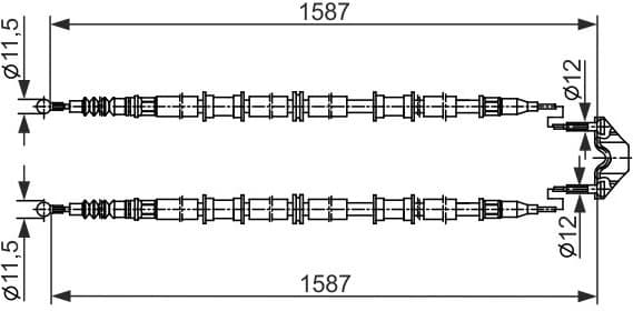 Cable Pull, parking brake 1987482537