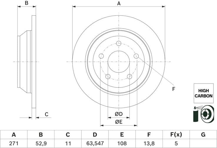 Brake Disc 0 986 479 H55