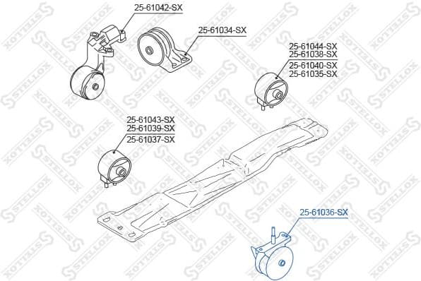 Mounting, engine 25-61036-SX - image 2