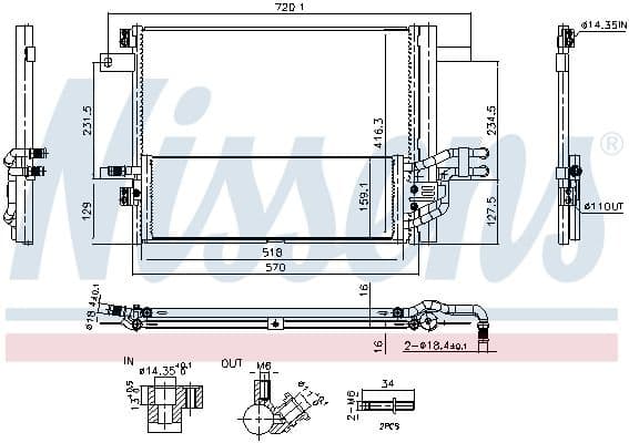 Condenser, air conditioning ** FIRST FIT ** 940999