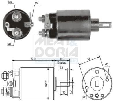 Solenoid Switch, starter 46055