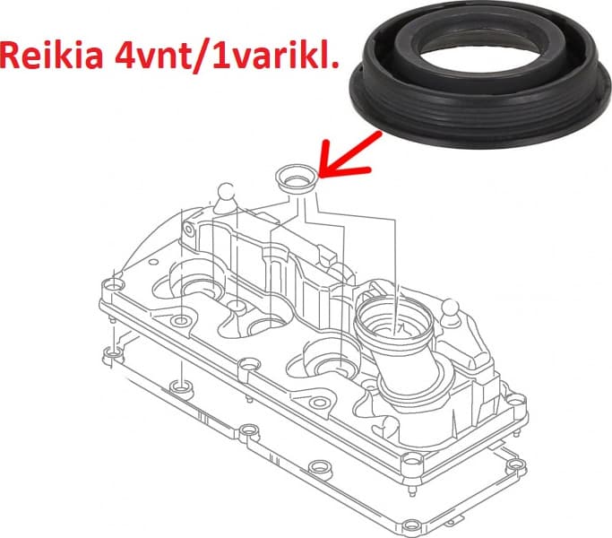 Tarpinė vožtuvų dangtelio