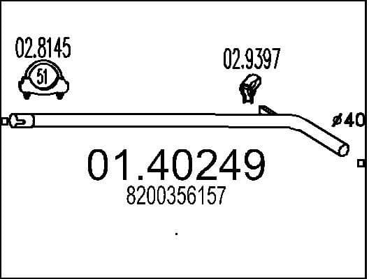 Exhaust Pipe 01.40249