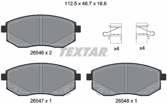 Brake Pad Set, disc brake Q+ 2654601