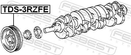 Belt Pulley, crankshaft TDS-3RZFE - image 2