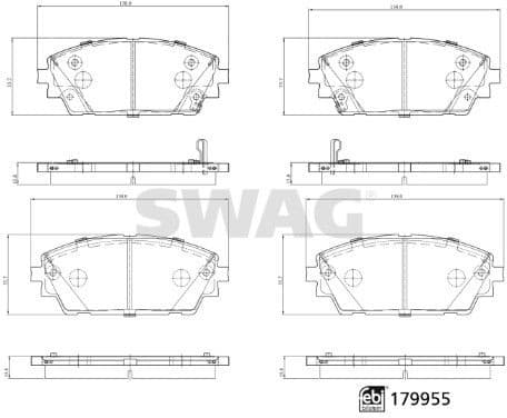 Brake Pad Set, disc brake 33 10 5574