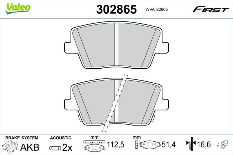 Brake Pad Set, disc brake ESSENTIAL 302865