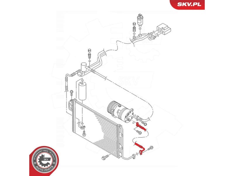 High/Low-pressure Line, air conditioning 43SKV558 - image 5