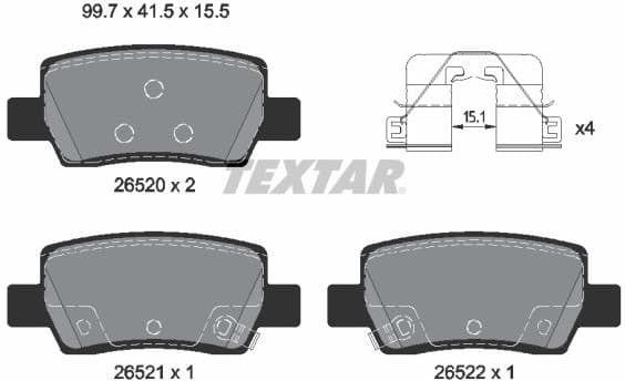 Brake Pad Set, disc brake Q+ 2652001