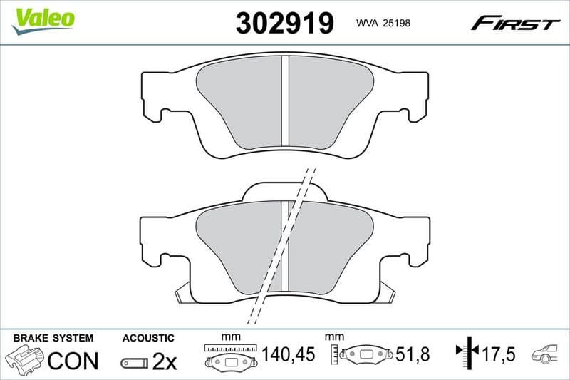 Brake Pad Set, disc brake ESSENTIAL 302919