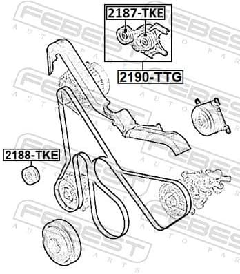 Belt Tensioner, V-ribbed belt 2190-TTG - image 2