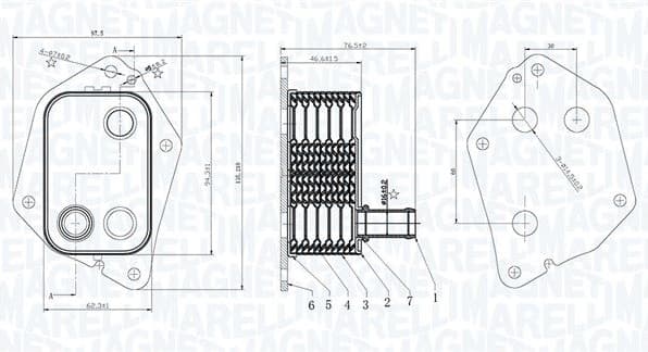 Oil Cooler, engine oil 350300006000