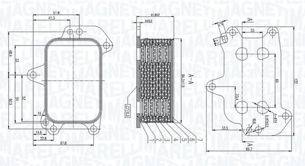 Oil Cooler, engine oil 350300005100
