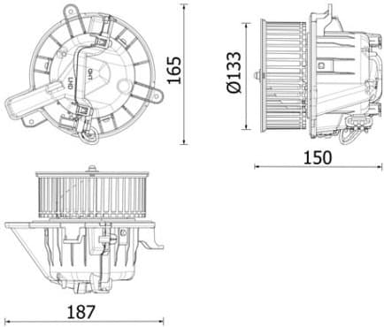 Interior Blower BEHR *** PREMIUM LINE *** AB 325 000P