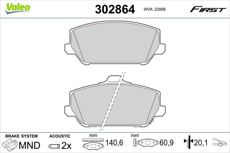Brake Pad Set, disc brake ESSENTIAL 302864