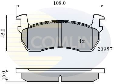 Brake Pad Set, disc brake CBP0366