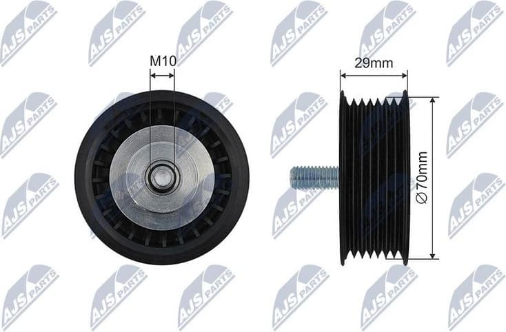 Tensioner Pulley, V-ribbed belt RNK-AU-073