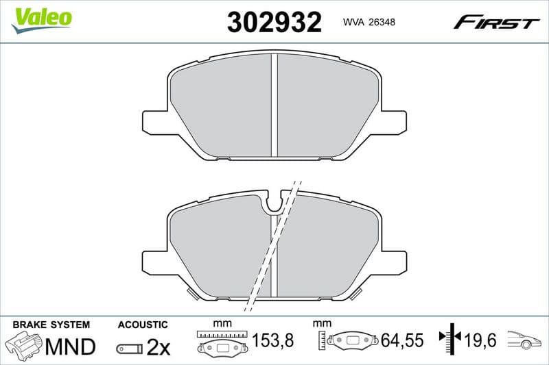 Brake Pad Set, disc brake ESSENTIAL 302932