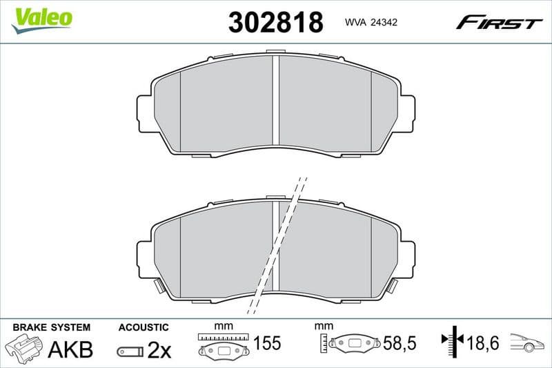 Brake Pad Set, disc brake ESSENTIAL 302818