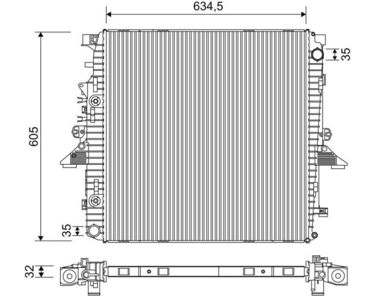 Radiator, engine cooling 701268