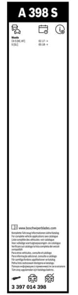 Wiper blade set BOSCH 2psc 3397014398 - image 3