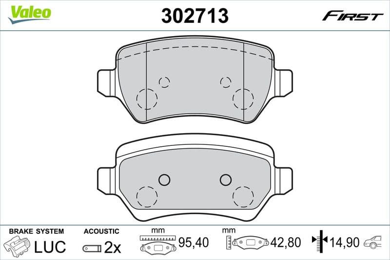 Brake Pad Set, disc brake ESSENTIAL 302713