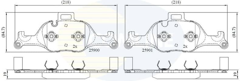 Brake pads front CBP02363