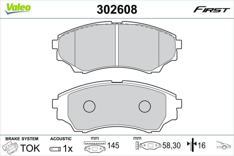 Brake Pad Set, disc brake ESSENTIAL 302608