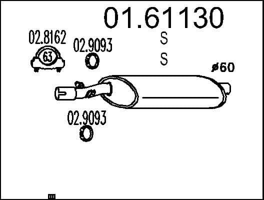 Rear Muffler 01.61130