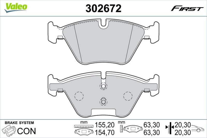 Brake Pad Set, disc brake ESSENTIAL 302672