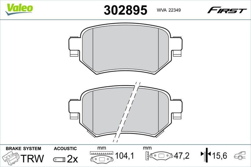 Brake Pad Set, disc brake ESSENTIAL 302895