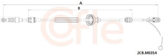 Cable Pull, manual transmission 92.2CB.ME014