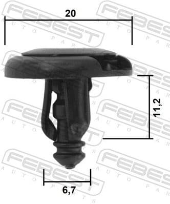 Clip, trim/protection strip 88570-095 - image 2