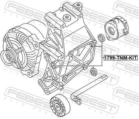 Repair Kit, V-ribbed belt tensioner 1799-TNM-KIT - image 2
