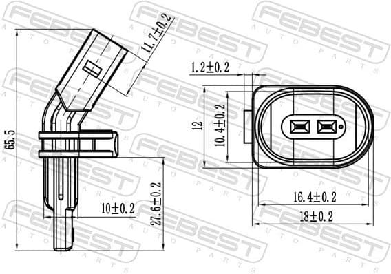 Sensor, wheel speed 23606-015 - image 2