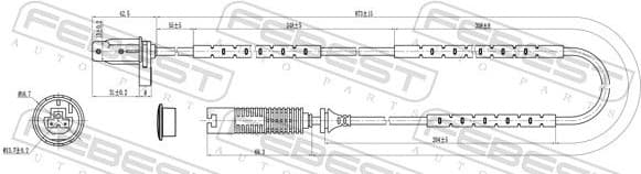 Sensor, wheel speed 19606-001 - image 2