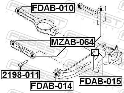 Fastening Bolt, control arm 2198-011 - image 2