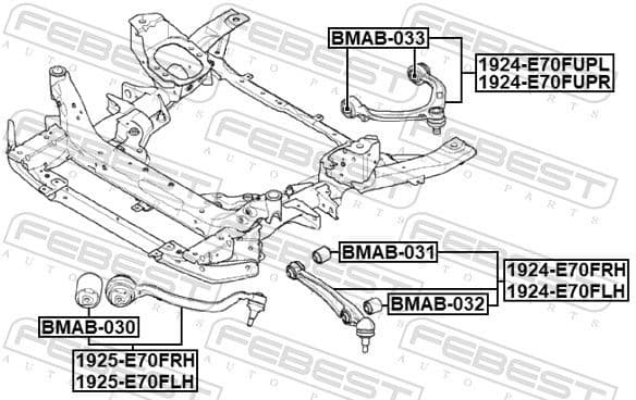 Control/Trailing Arm, wheel suspension 1924-E70FUPL